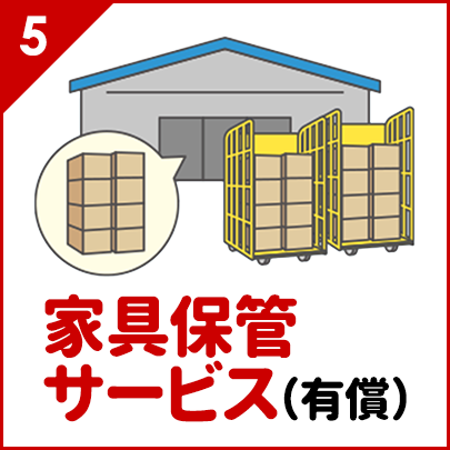 家具保管サービス(有償)のご案内